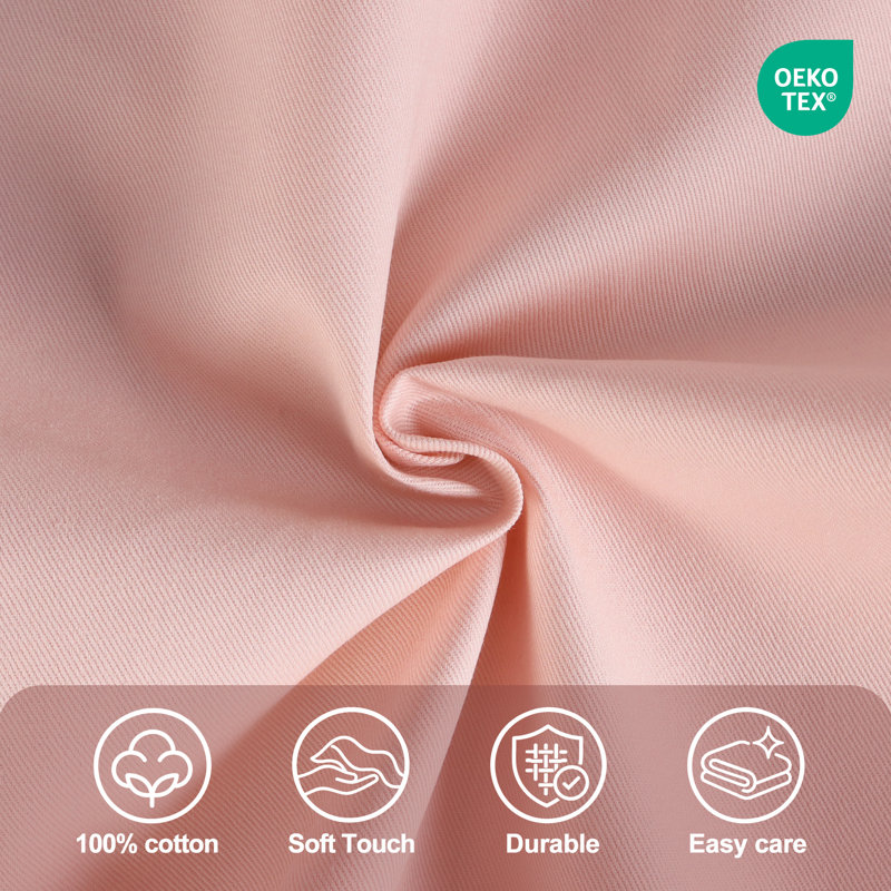 100% Cotton Solid Soft Durable Table Runner, 72" L, Soft Pink