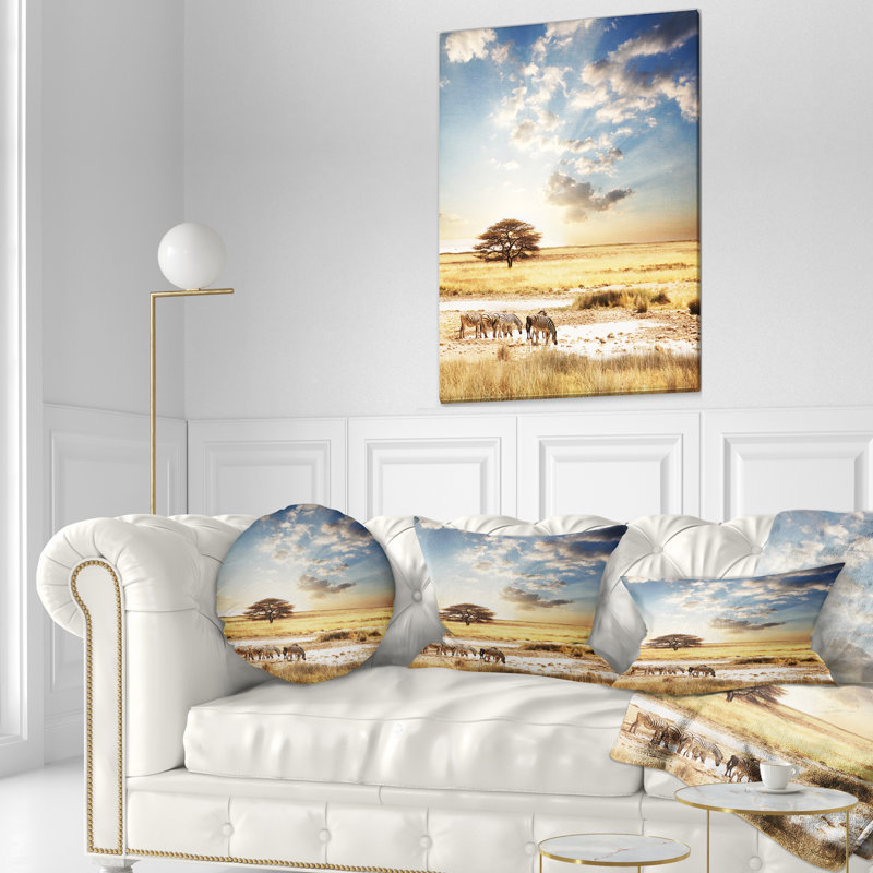 Coussin lombaire en eau potable zèbres africain