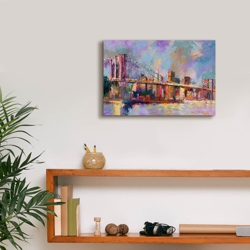 «Brooklyn Bridge» par Richard Wallich, H 12 po x l 18 po x P 0,75 po