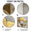 Golden Beige mosaïque, impression sur métal moderne-2134043325