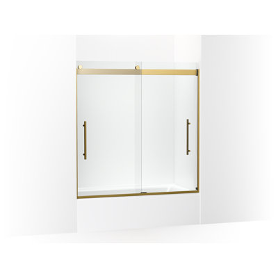Levity Plus Less Sliding Bath Door, 61-9/16 In. H X 56-5/8 - 59-5/8 In. W, With 5/16 In.-Thick Crystal Clear Glass -  Kohler, K-702419-L-2MB