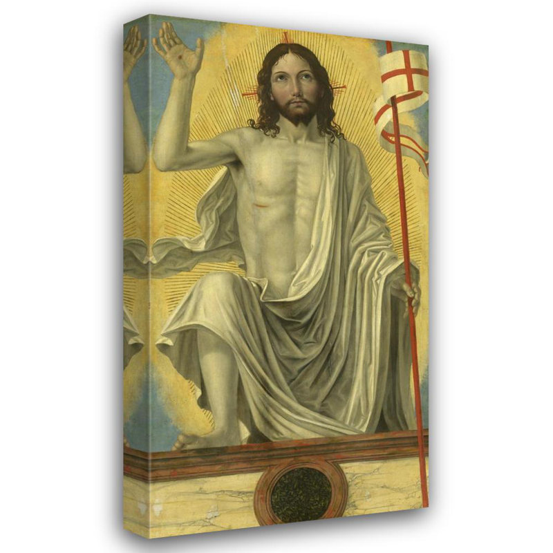 «Christ Risen from the Tomb» par Ambrogio Bergognone - Art mural sur toile tendue avec châssis, H 48 po x l 33 po