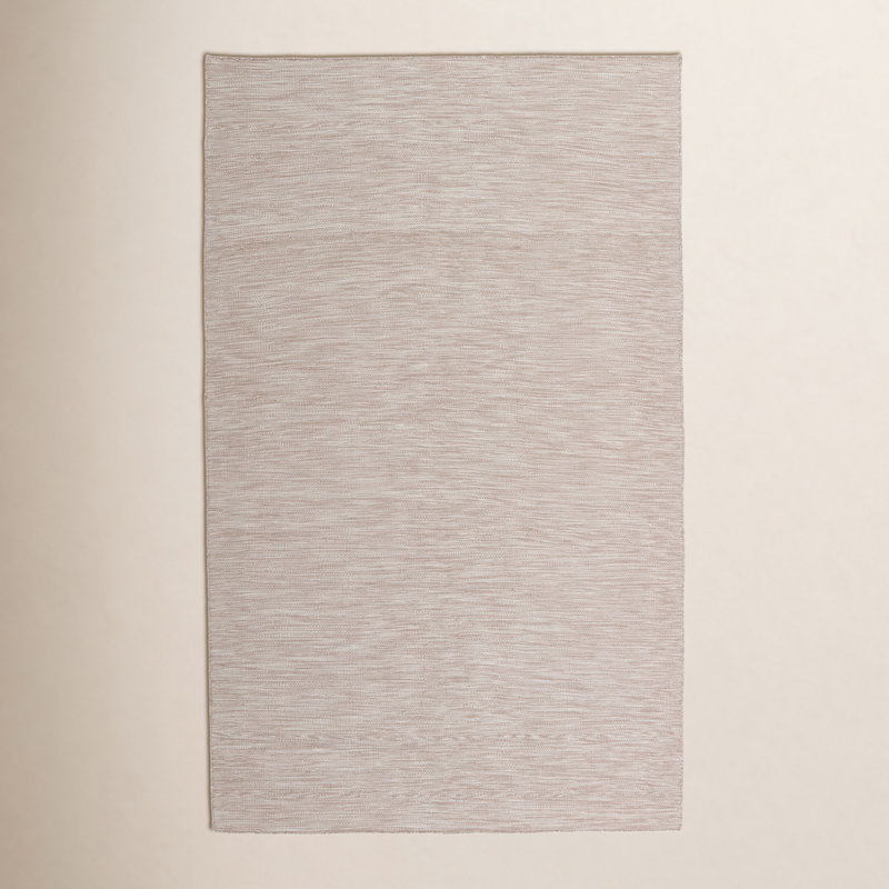 Tapis intérieur / extérieur ivoire fait à la main Burkett, Rectangle 4 pi x 6 pi