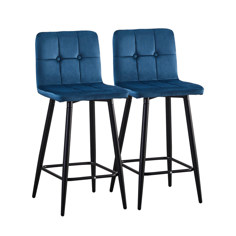 Akshata 64.5cm Bar Stool, Blue