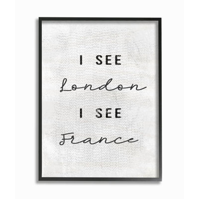 " Black And Grayish I See London I See France Textured "