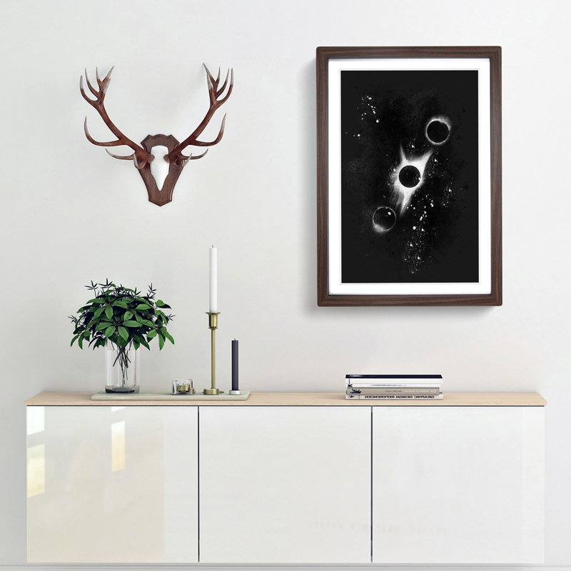 Total Eclipse of the Moon - Framed Print, 45cm H x 33cm W x 2cm D, Walnut Framed