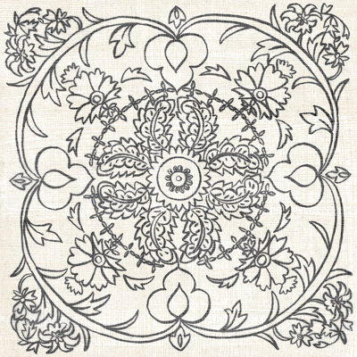 Rosette B&W Batik IV
