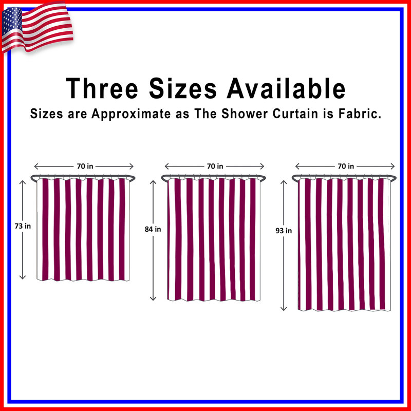 White Purple Stripes Shower Curtains Extra Long, L 70 po x H 93 po