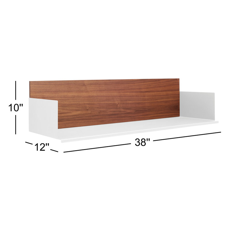Tablette décorative Wonder, Noyer / Blanc