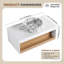 Meuble-lavabo flottant avec vasque en marbre veiné, fixation murale avec tablette ouverte, design moderne et peu encombrant-341079767-341079768