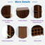 Armoire à vin cannelée avec support à vin à 8 grilles, 5 tablettes réglables à 5 niveaux, 2 porte-verres, 4 espaces de rangement cachés et portes coulissantes-366206542