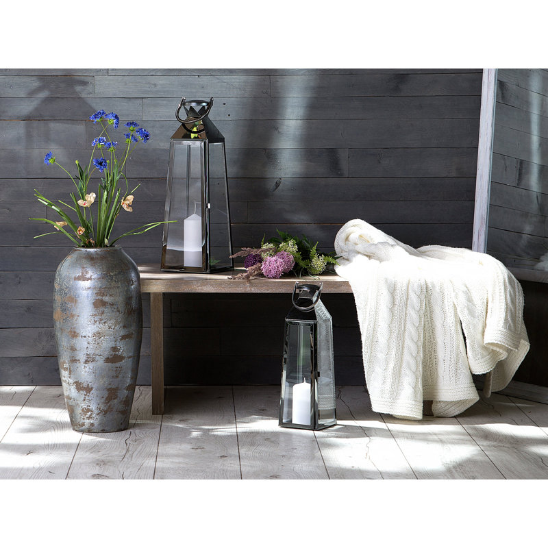 Kendal Handmade Terracotta Floor Vase, Dark Grey