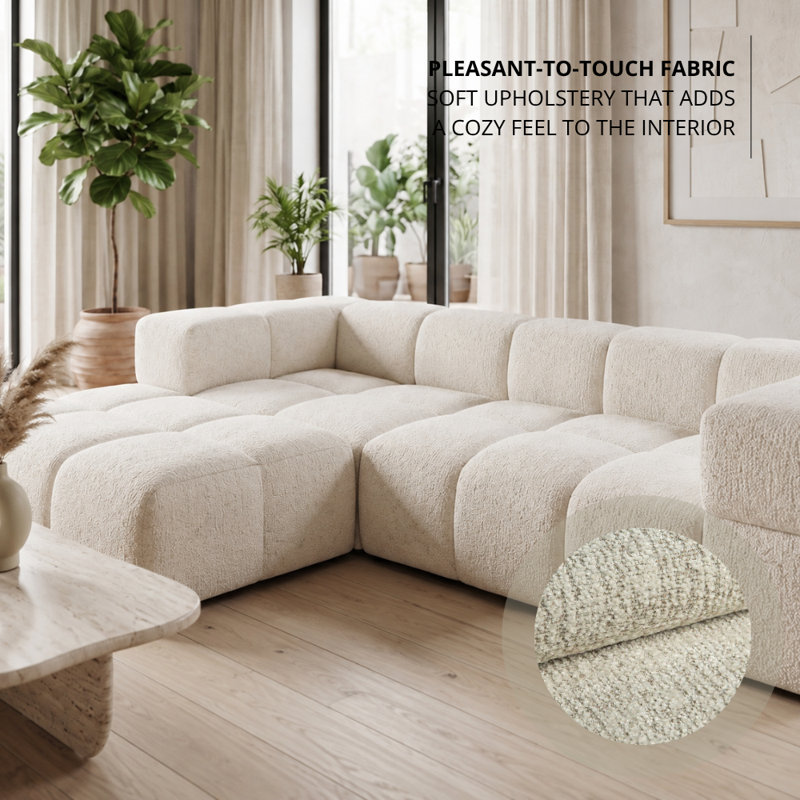 Rudalph 3 Seater Sectional, Left Hand Facing