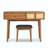 Classic Wood Makeup Vanity Set With Flip-Top Mirror And Stool, Dressing Table With Three Drawers And Storage Space