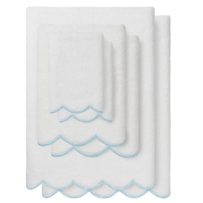 Ensemble de serviettes 100% coton festonné 100% coton ADORNIA