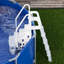 Échelle de piscine à 5 marches ERommy avec rampes doubles, capacité de 400 lb pour les marches antidérapantes pour piscine hors-terre et creusée de 47 po à 54 po, construction tout-PE durable avec installation par encliquetage, blanc