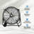 Hurricane Pro Series 24” Heavy Duty Adjustable Air Portable Tilt Drum Fan, Black