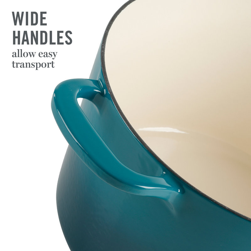 Emerald Ombre 7-Quart Enameled Cast Iron Dutch Oven with Lid