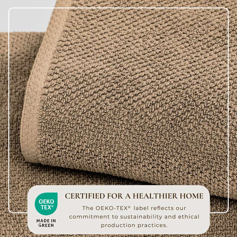 Mocha 100% Cotton Quick-Dry Bath Towel Set (4-Pack)