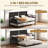 Twin Size Daybed with Pull Out Trundle Corner Bed Frame with Charging Station and LED Lights-1961833057