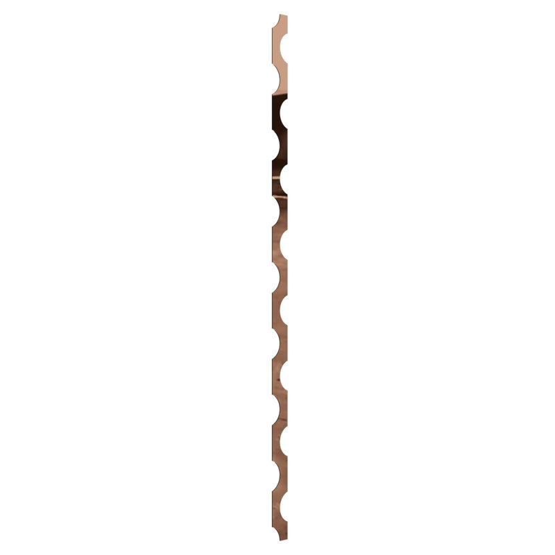 Ensemble de panneaux muraux décoratifs réglables en acrylique Pomeroy (paquet de 12), H 94 po x l 3,875 po, Bronze