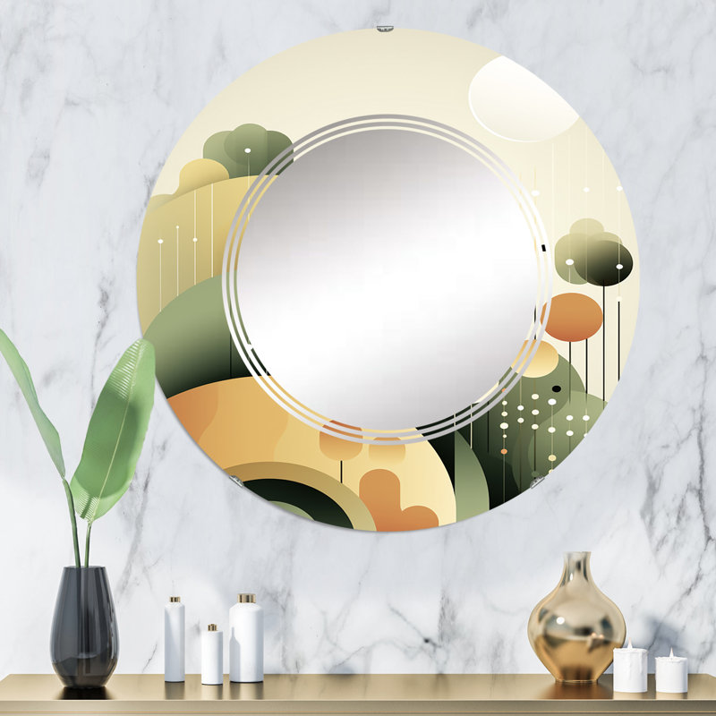 Schurman - Miroir mural moderne rond, 32 po x 32 po