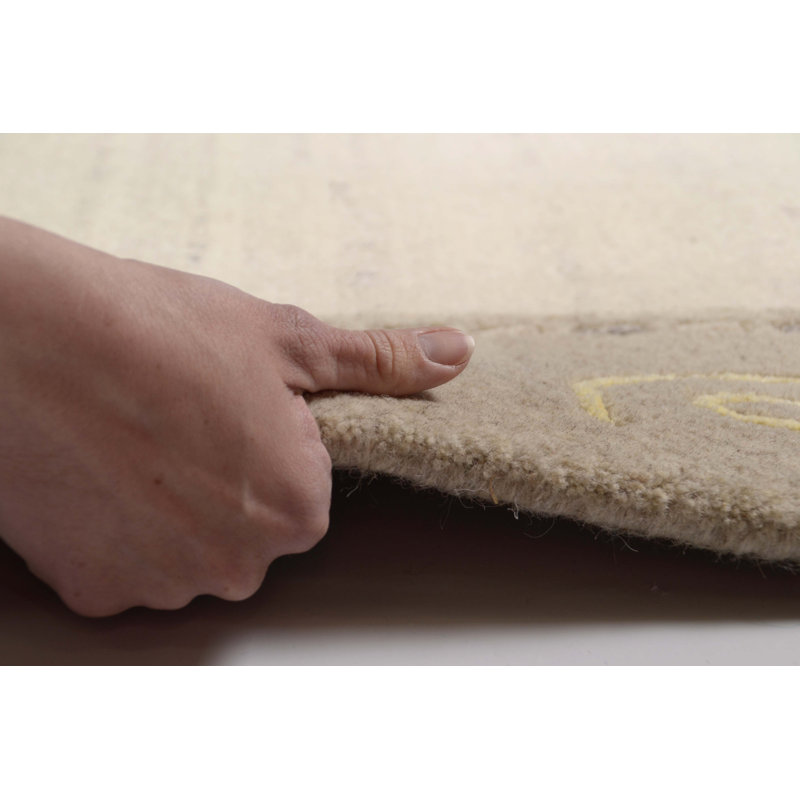 Roseboom Rectangle Wool Hand Woven Area Rug, Rectangular 60 x 90cm