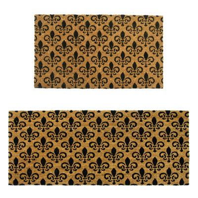 Ensemble de 2 fleurs de lys 24 po Heilman x 57 po Ensemble de tapis d'extérieur antidérapant