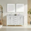 Ensemble de meuble-lavabo double autoportant 60 po avec 2 poignées entièrement assemblé-1137716445