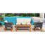 4 meubles de patio avec, chaises et table - coussins confortables