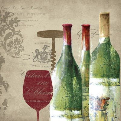 Green And Red Wine 2 - Wrapped Canvas Print