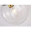 Applique murale en or antique à 1 lumière avec globe en verre transparent Mariam
