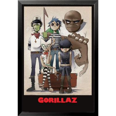 Gorillaz All Here - Family Portrait Music - impression d'art graphique sur papier