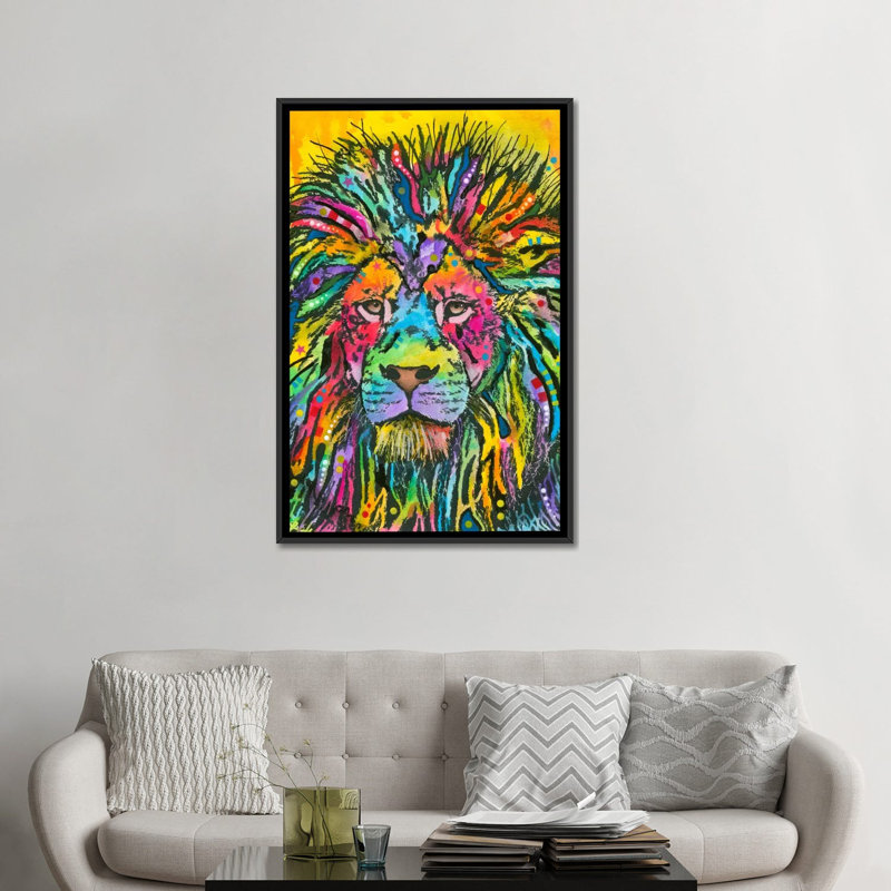 « pavonia », impression sur toile, H 26 po x l 18 po x P 1,5 po, Toile avec cadre noir