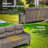 5 - Person Luxury Wicker Patio Furniture Set With Coffee Table & 6-Inch Extra-Thick Cushion Swivel Chairs, Side Table-1000026952-1000026956
