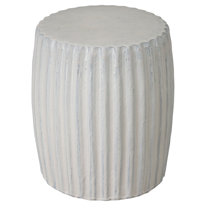 Vitaly Garden Stool, Milk White
