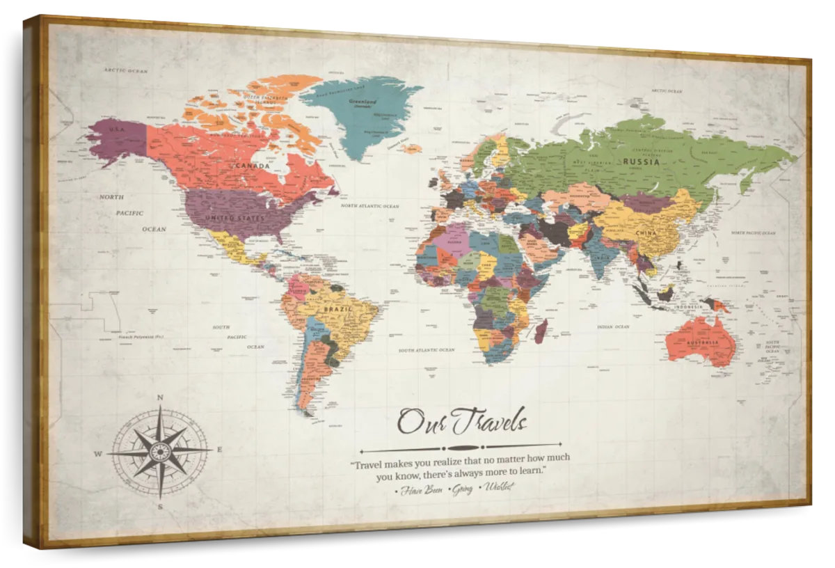 17 Stories Our Travels Push Pin World Milstead II - Wayfair Canada