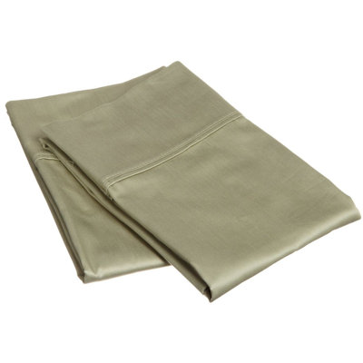Ensemble de taie d'oreiller en coton certifié égyptien - 300 fils de couleur unie