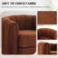 Fauteuil demi-tonneau pivotant rembourré de 37 po de large-1952703886