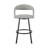 Gassville Modern Swivel Counter or Bar Height Barstool with Arms and Open Low Back in Iron Frame and Faux Leather-1118689912-1118689917
