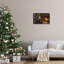 Père Noël par le feu, art de la giclée noire encadrée par Imagine It Images-1936674311-1936674306