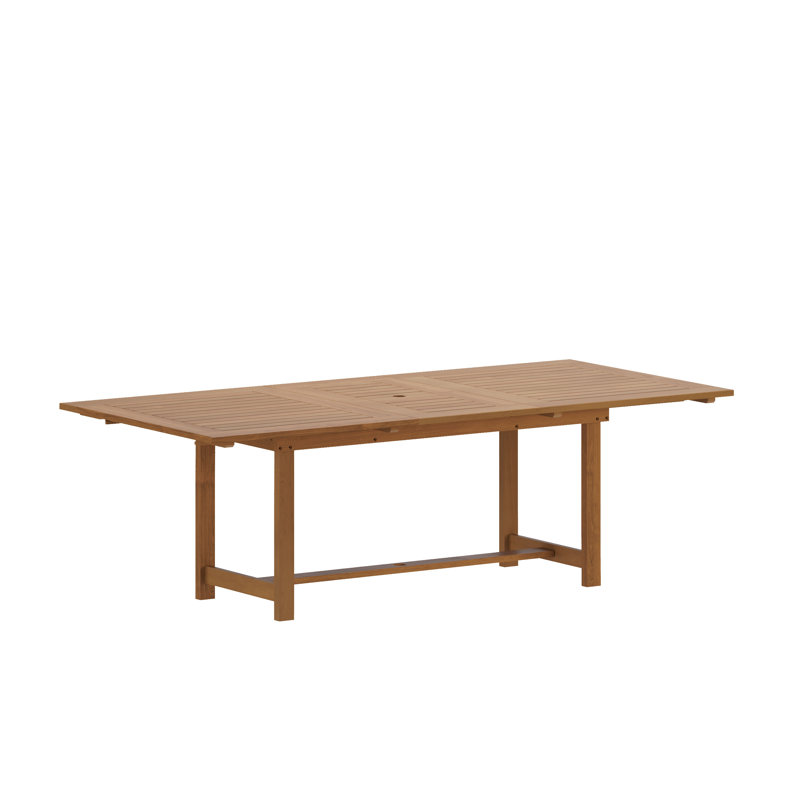 Clegg Outdoor Patio 7pc 100% FSC Certified Wood Dining Set, Gray/Light Wood