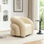 Fauteuil demi-tonneau pivotant en cuir artificiel Coyle-523977490