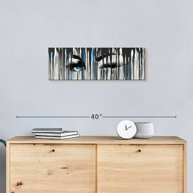 «Eye Wink Paint Drip», reproduction sur toile tendue, H 8 po x l 24 po x P 1 po