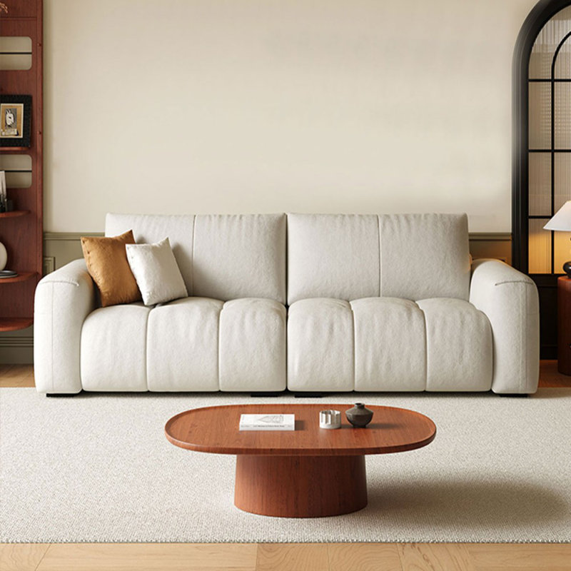 White 100% Polyester Modular Sofa Cushion Couch, 29.92" H x 86.61" W x 41.34" D