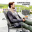 Fauteuil oscillant d'extérieur en rotin, 2 pièces
