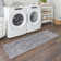 Lyiah Oriental Machine Washable Polyester Area Rug in Gray