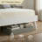 Moriel Queen Size Transitional Modern Solid Wood Platform Bed Frame, MOB-40-Q, with Shaker Headboard, Classic White Oak, No Box Spring Needed-1106258272-1106258275