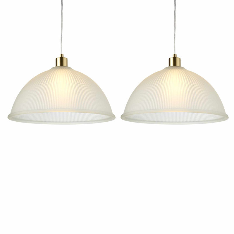 Ayeza 1 - Light Satin Brass Dome Pendant