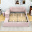 Lit plateforme en velours avec bureau Wakeeny-1317186487-1317186485